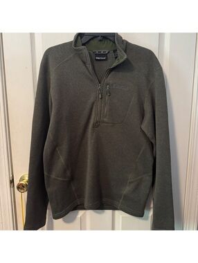 Marmot Men's Olive Green Fleece PulloverJacket Medium